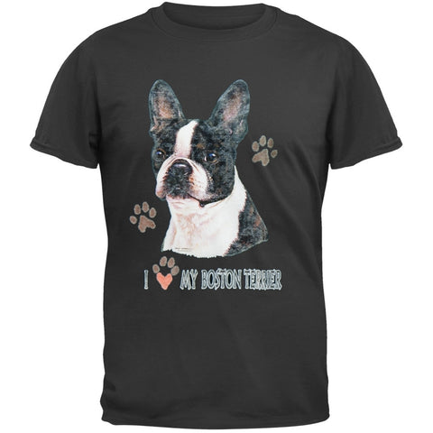 I Paw My Boston Terrier Black T-Shirt