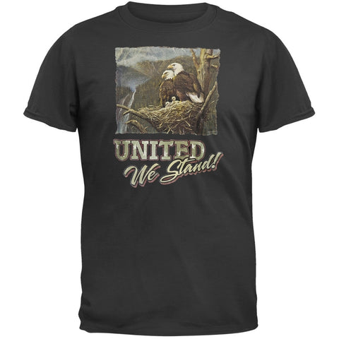 United We Stand Bald Eagles Black T-Shirt