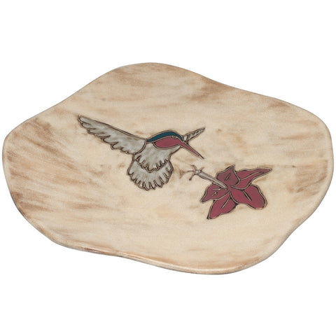 Hummingbird Feeding Wave Dinner Plate