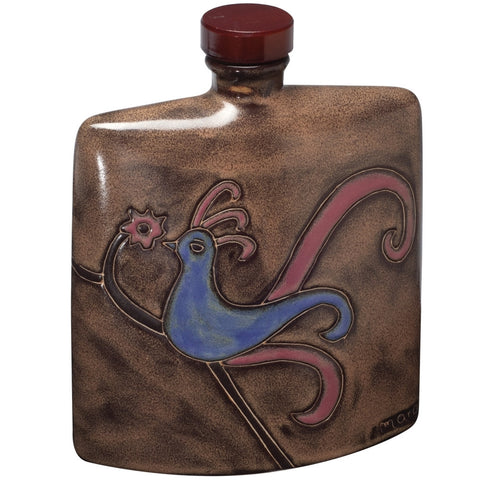 Hand-Etched Square Bird Decanter