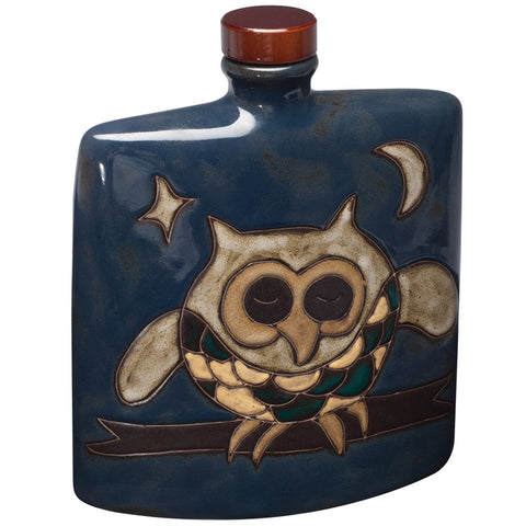 Owl Hand-Etched Square Decanter