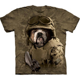 The Mountain - Combat Sam Bulldog Mens Tie-Dye T Shirt - front view