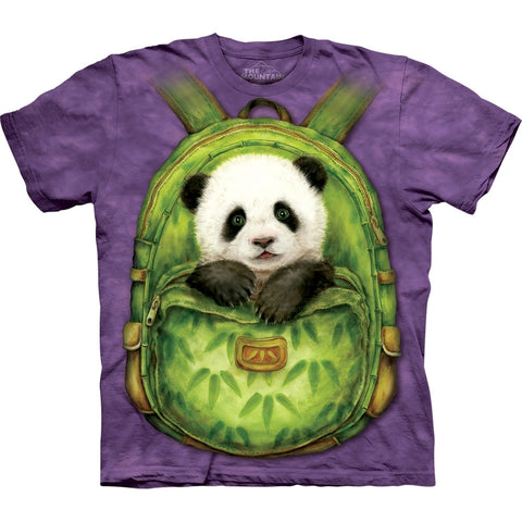 Panda Cub in Backpack T-Shirt
