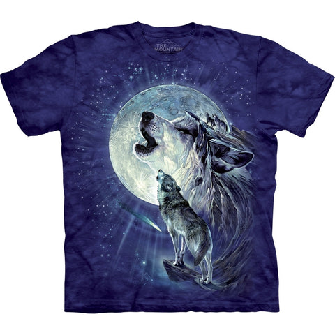 Wolf Duo Howling At Moon T-Shirt