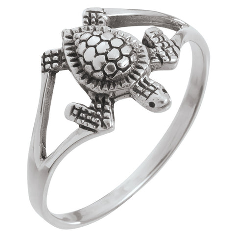Sea Turtle Sterling Silver Ring