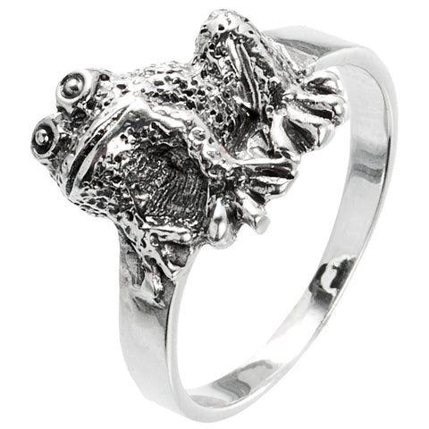 Frog Happy Sterling Silver Ring