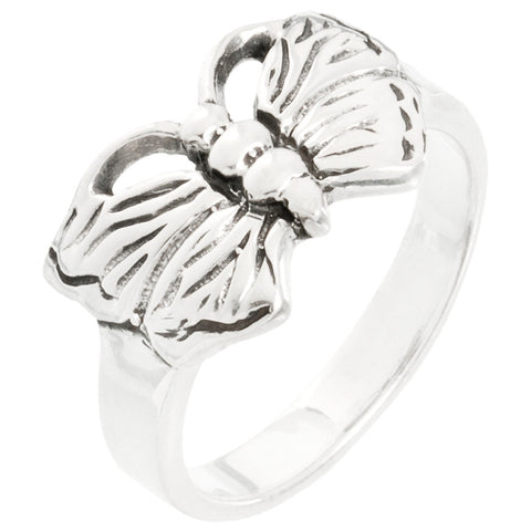 Small Butterfly Sterling Silver Ring
