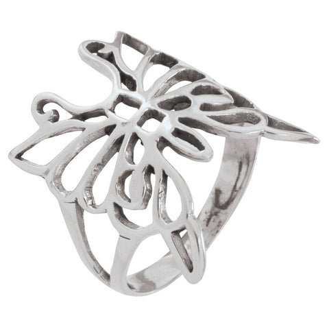 Butterfly Wings Wrapped Sterling Silver Ring