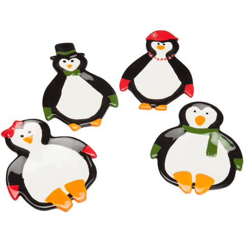 Penguin Party Ceramic Dessert Plate Set