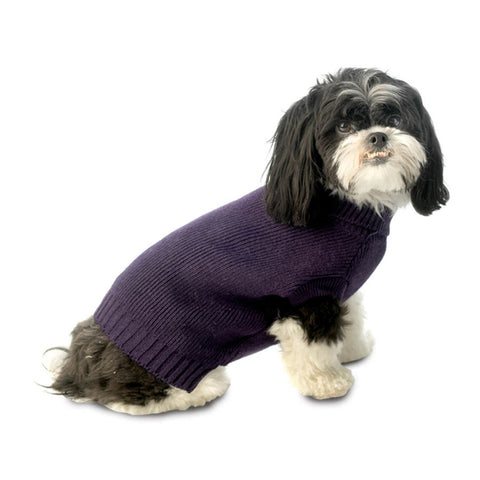 Baxter's Plum Basic Dog Sweater