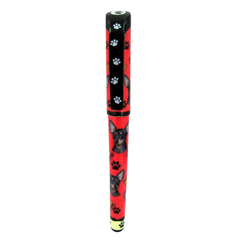 Black Chihuahua & Paws Refillable Gel Pen