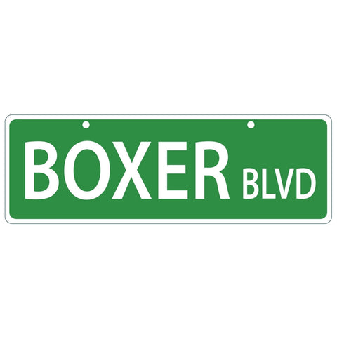 Boxer Blvd Plastic Street Sign