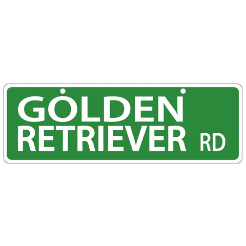 Golden Retriever Road Plastic Street Sign