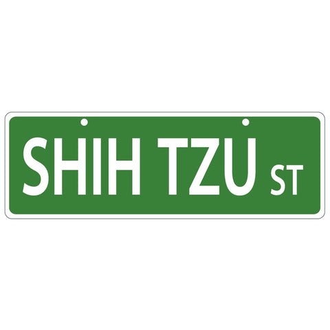 Shih Tzu Street Plastic Street Sign