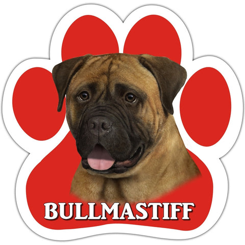 Bullmastiff Paw Shaped Car Magnet