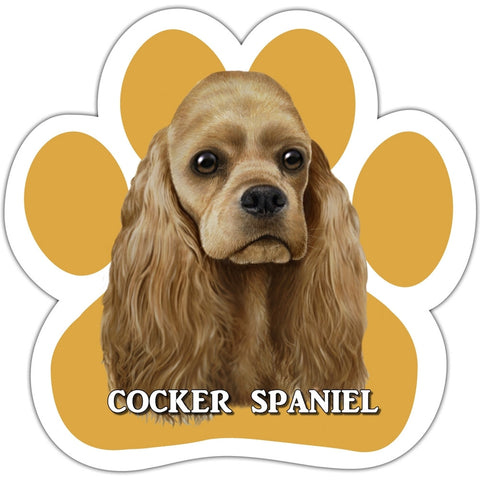 Cocker Spaniel Paw Shaped Car Magnet