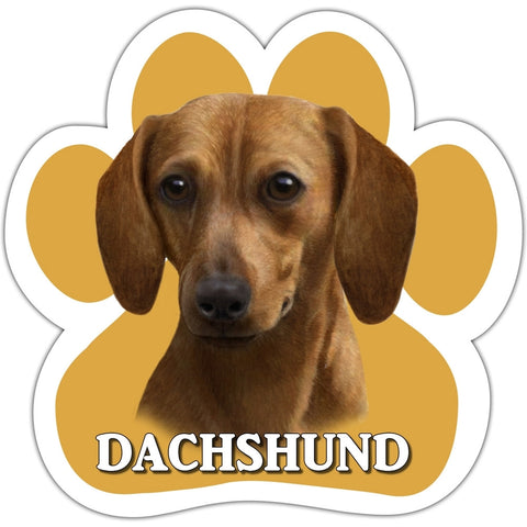 Red Dachshund Paw Shaped Car Magnet