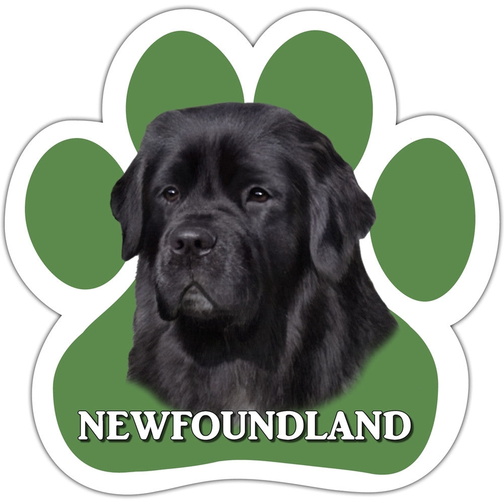 Newfoundland Paw Shaped Car Magnet