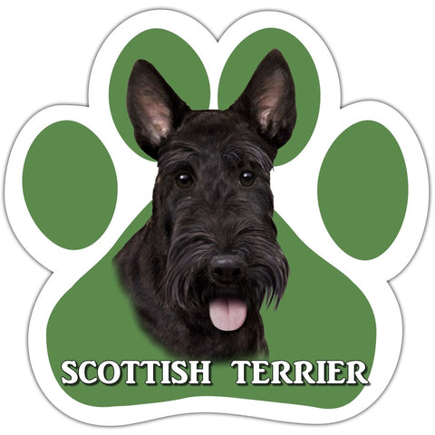 Scottish Terrier Paw Shaped Car Magnet