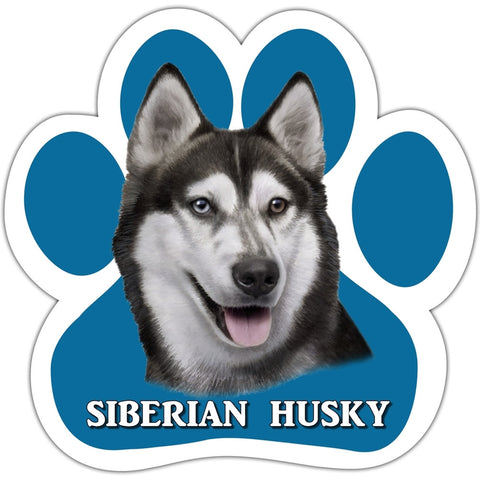 Siberian Husky Paw Shaped Car Magnet