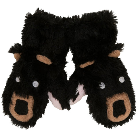 Black Bear Juvy Fuzzy Fleece Mittens