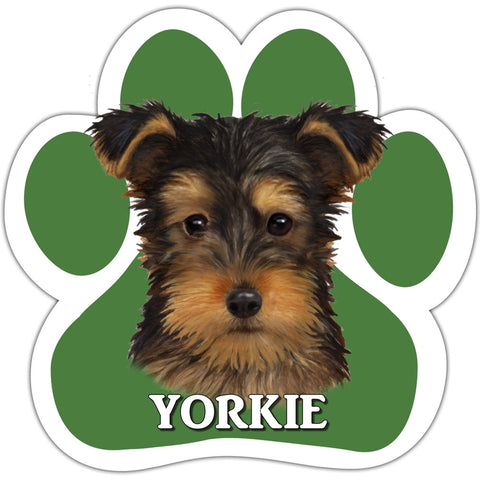 Yorkie Paw Shaped Car Magnet