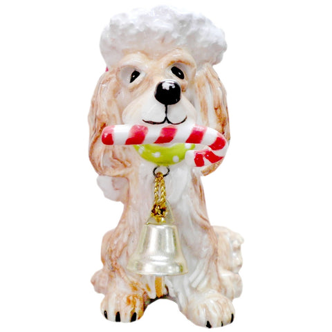 Caboose the Long Haired Dachshund Christmas Ornament