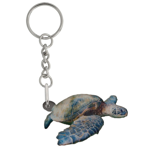 Sea Turtle Mirrored Acrylic Keychain