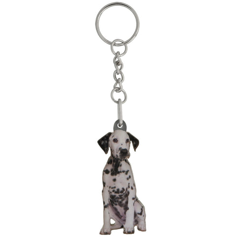 Dice the Dalmatian Puppy Mirrored Acrylic Keychain