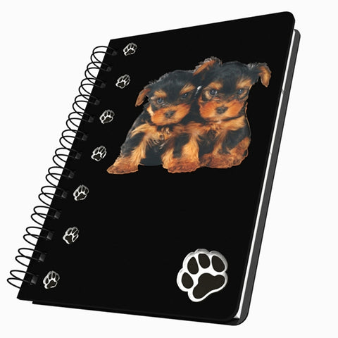 Yorkshire Terrier Puppies Small Acrylic Journal