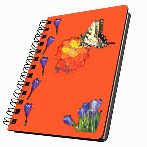 Butterfly & Flowers Medium Acrylic Journal