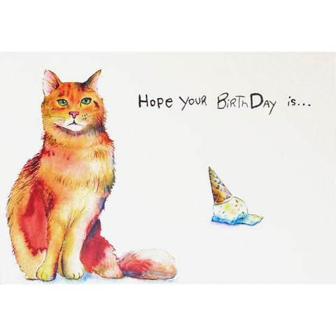 Cat Purfect Happy Birthday Greeting Card