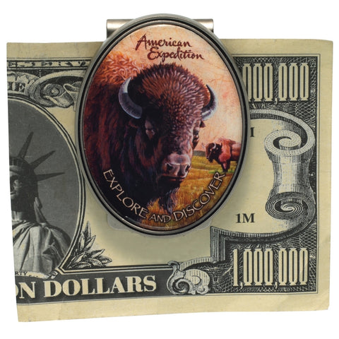 American Bison Metal Money Clip