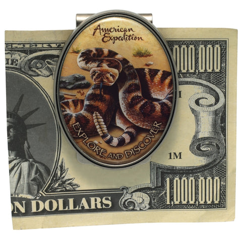 Rattlesnake Metal Money Clip