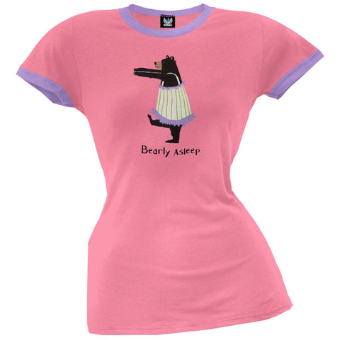 Bearly Asleep Women's Pajama Ringer T-Shirt