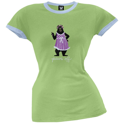 Bear Paws Off Women's Pajama Ringer T-Shirt