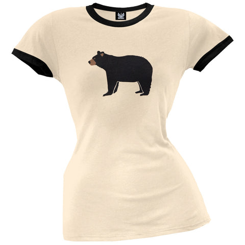 Black Bear Northern Woods Women's Pajama Ringer T-Shirt