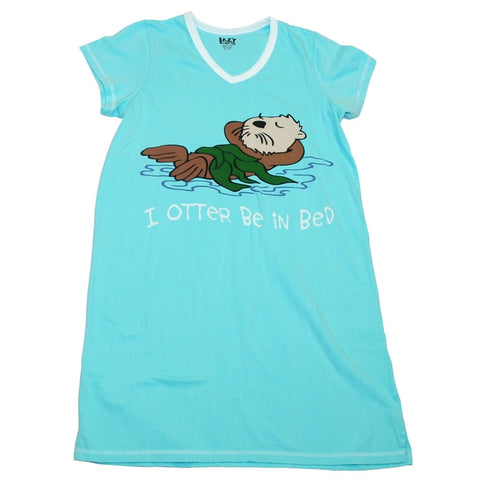 Otter Be Women's V-Neck Nightshirt