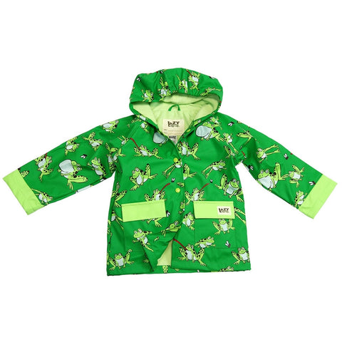 Frog Toadally Green Toddler Rain Coat