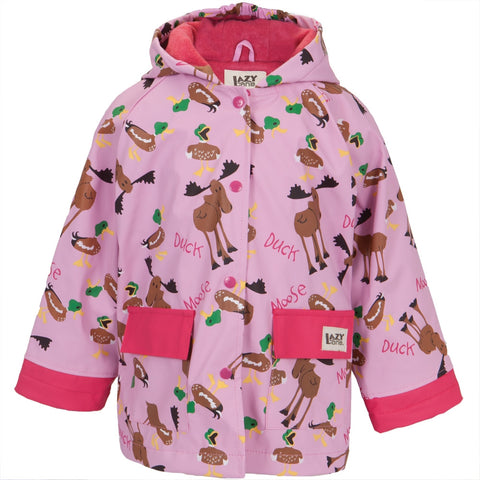 Duck Duck Moose Pink Toddler Rain Coat
