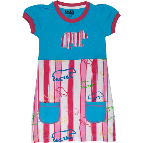 Bear Stripes Toddler Dress