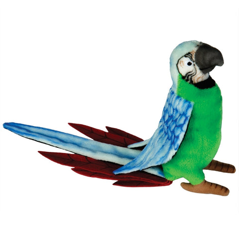 Realistic Replica Plush Green Parrot