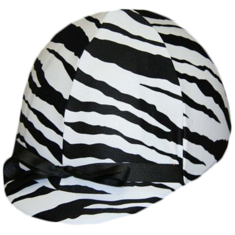 Equestrian Black and White Zebra Helmet Cover