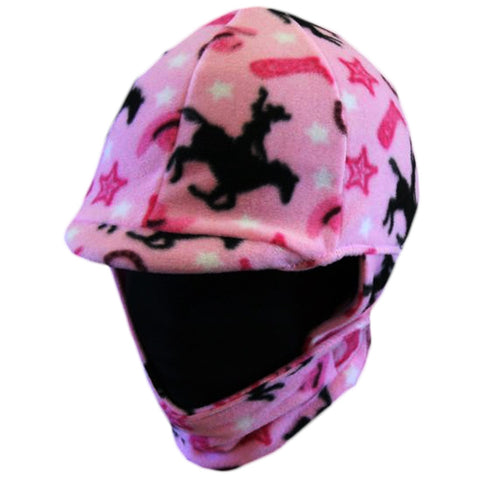Equestrian Cowgirl Pink Fleece Helmet Cover