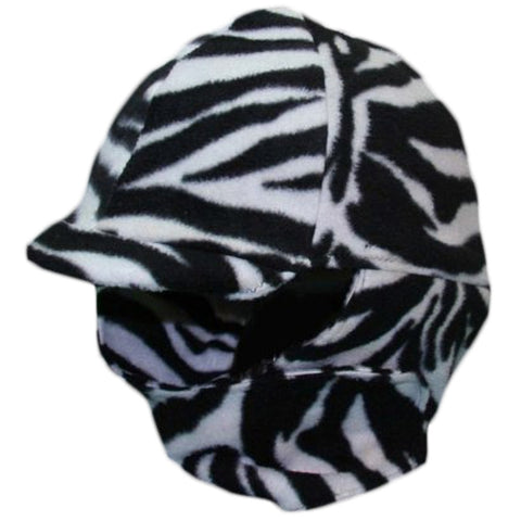 Equestrian Zebra Print Fleece Helmet Cover