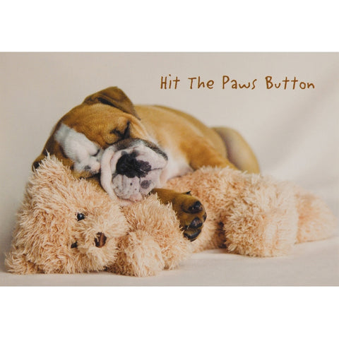Hit The Paws Button Greeting Card