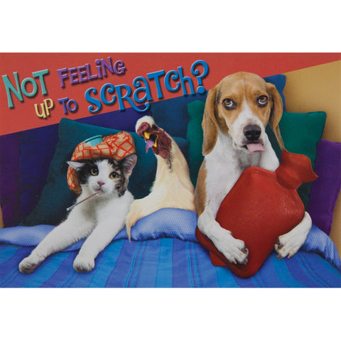 Up To Scratch Get Well Greeting Card