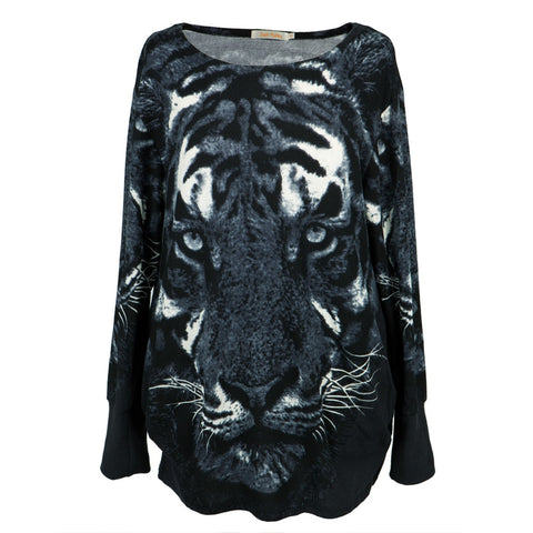Black Women's Tiger Sweater