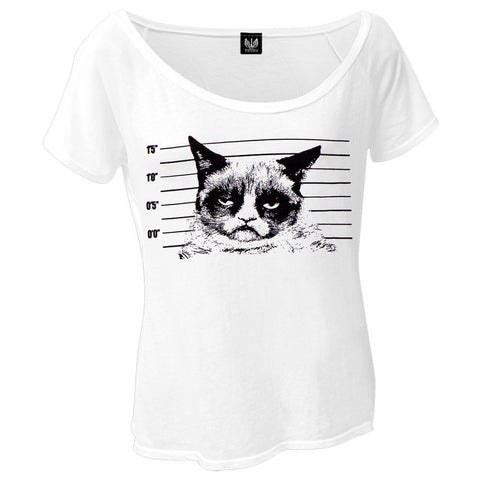 Grumpy Cat - Mug Shot Juniors Dolman T-Shirt