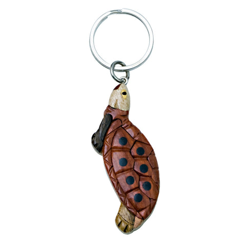 Turtle Wooden Keychain
